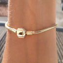 Pulseira para Berloques Dourada Banhada a Ouro 18K